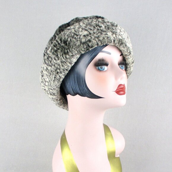 Vintage 1990 Grey Winter Cloche Bucket Hat HF Greenfield Made in England - Picture 2 of 7